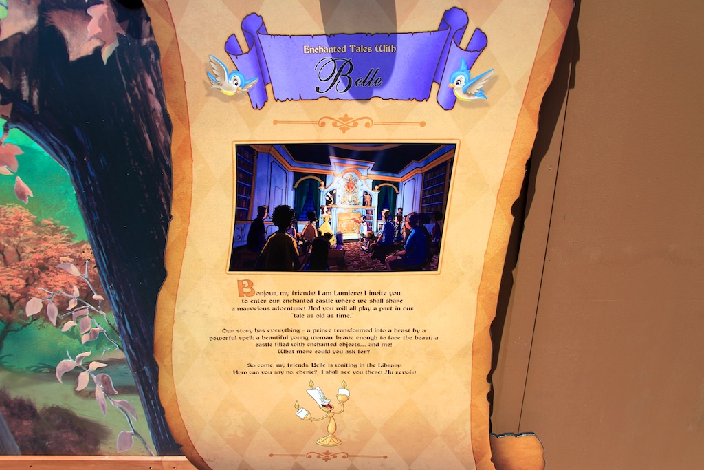 Fantasyland - 'Enchanted Tales with Belle' detail closeup