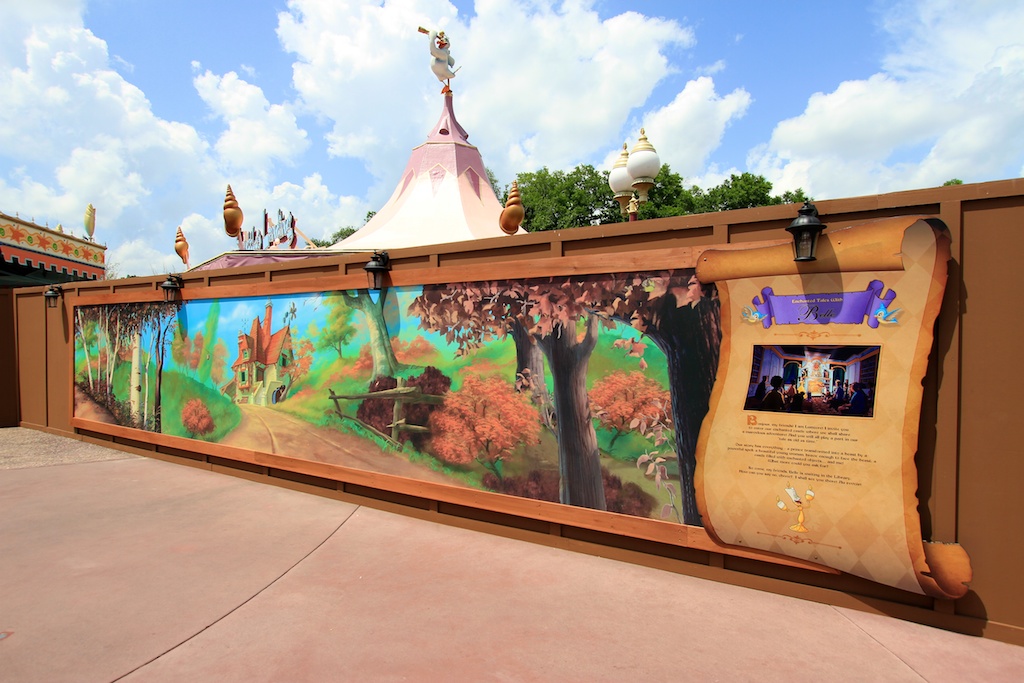 Fantasyland - 'Enchanted Tales with Belle' overall view (located infront of the former Scuttles Landing)