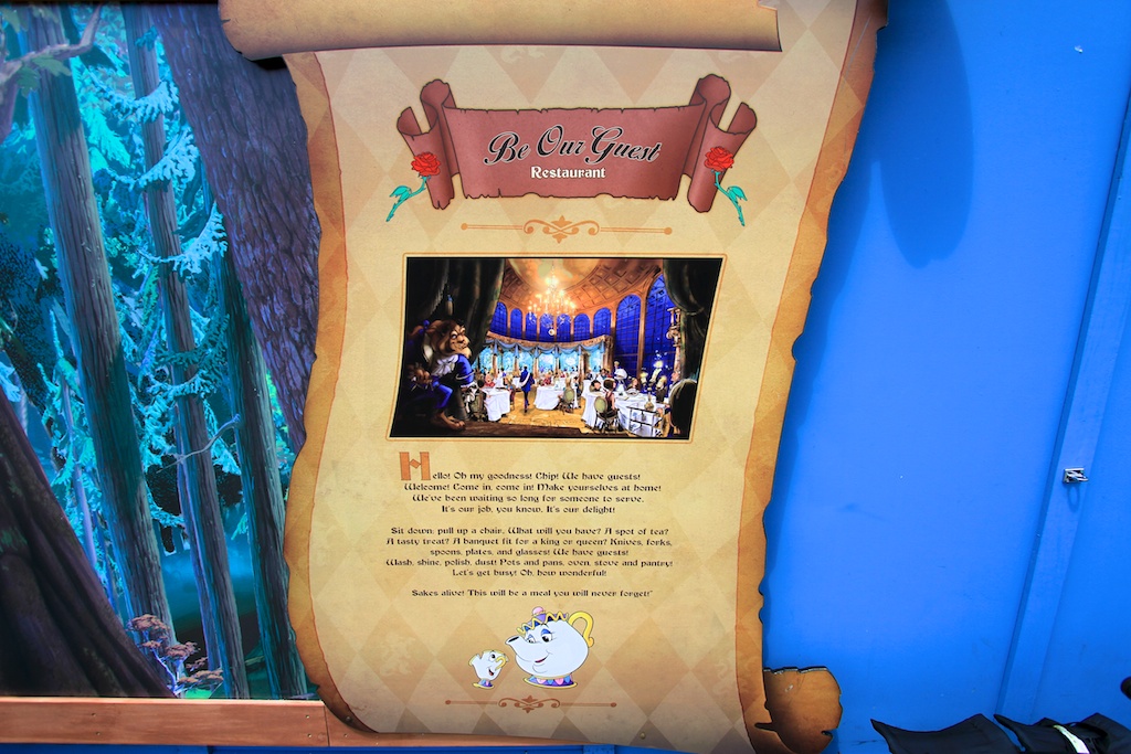 Fantasyland - 'Be Our Guest Restaurant' detail closeup