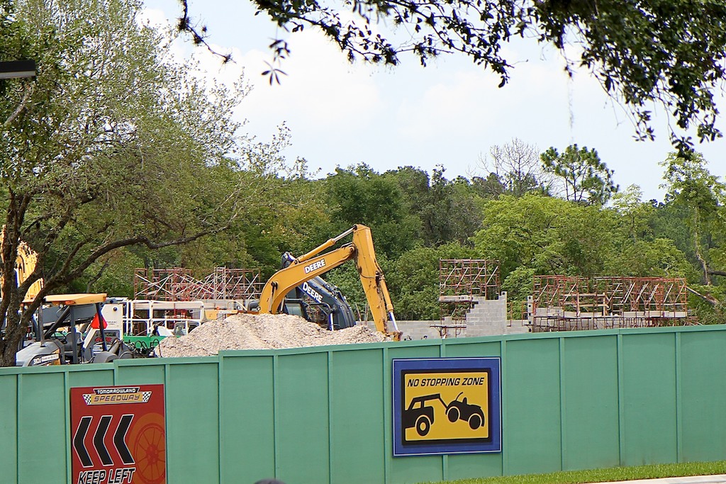 Fantasyland - Closeup look at the Storybook Circus structures that are beginning to rise