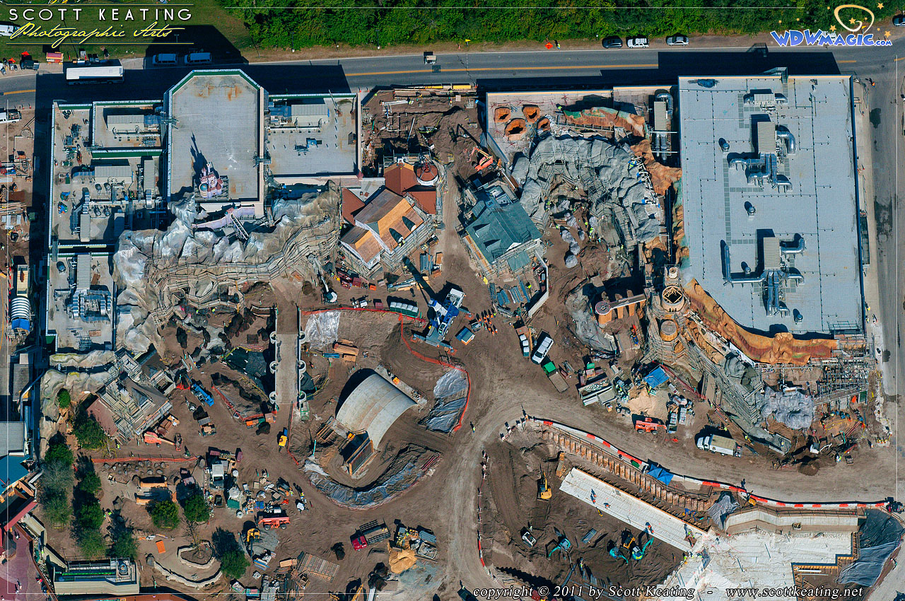 Fantasyland - Concrete tunnel now in place in the center of the image
