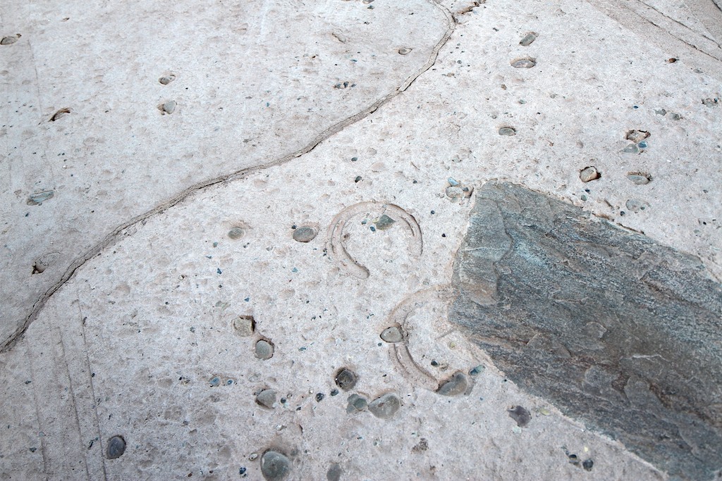 Fantasyland - Closeup of the new concrete work