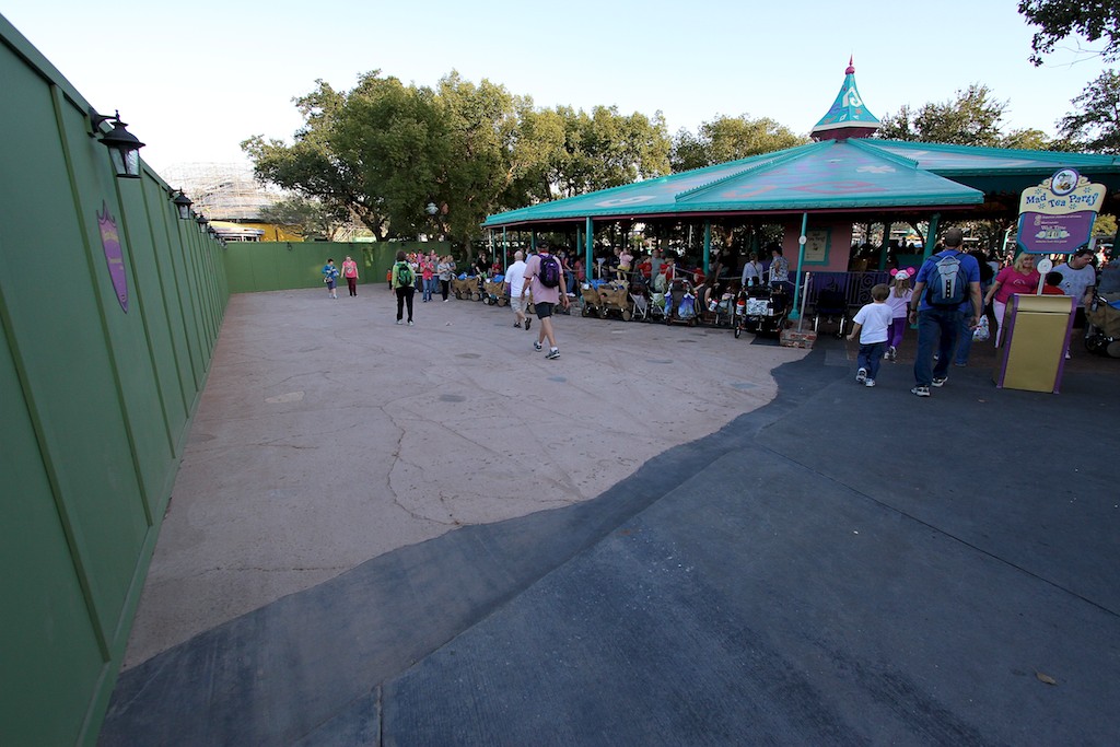 Fantasyland - The old (nearly black) concrete meets the new