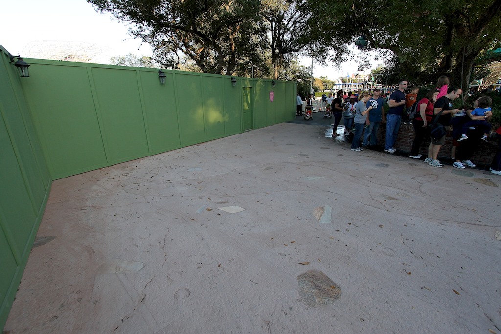 Fantasyland - The pushed back construction walls
