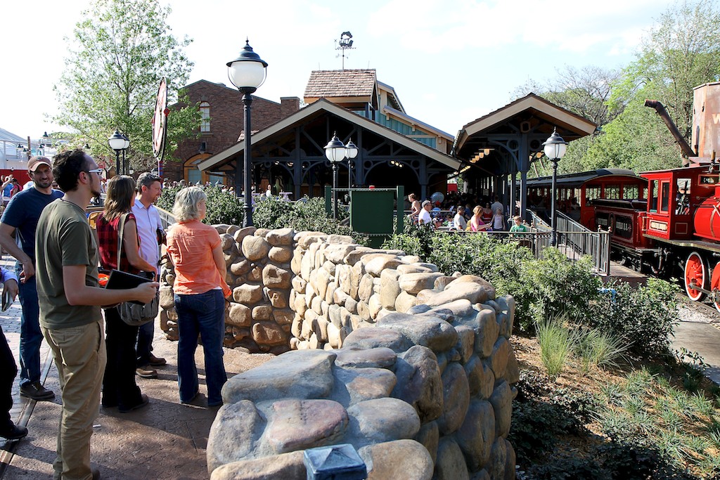 Fantasyland - Imagineer Chris Beatty and team checking out the area.  Chris is the Creative Director with Walt Disney Imagineering for the Fantasyland expansion