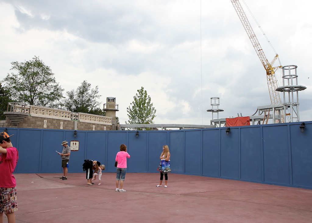 Fantasyland - Both sides of the castle wall leading to the new Fantasyland