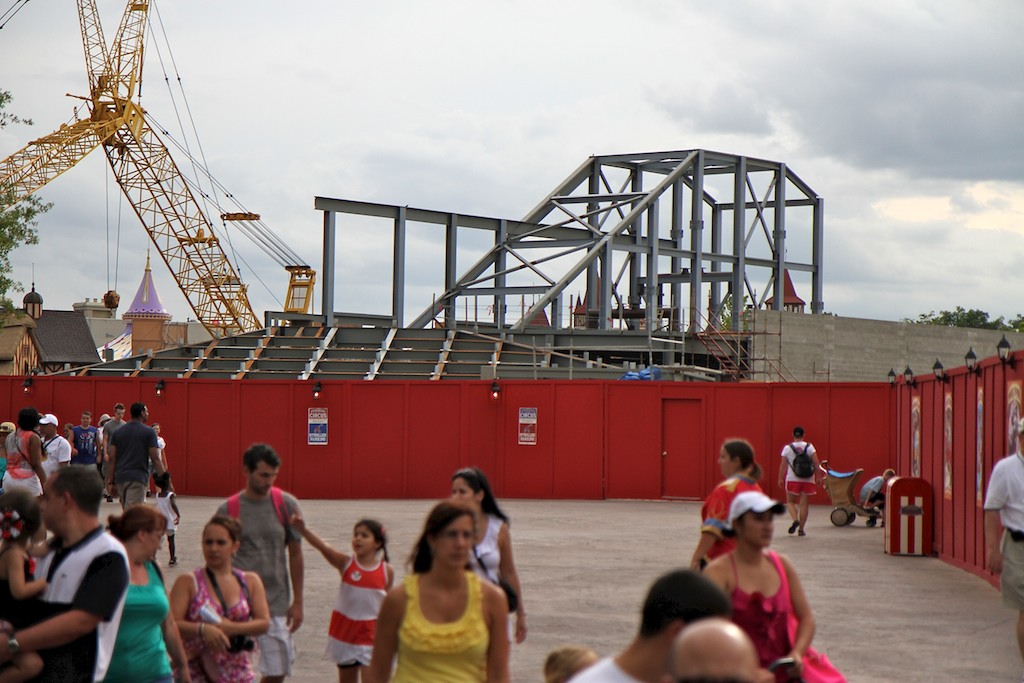 Fantasyland - Seven Dwarfs Mine Train viewed from Storybook Circus