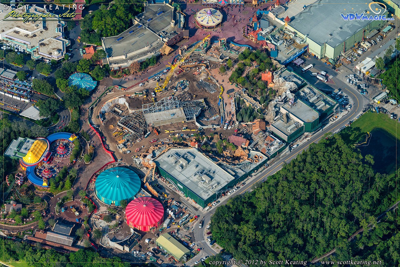 Fantasyland aerial views of construction - Photo 1 of 10