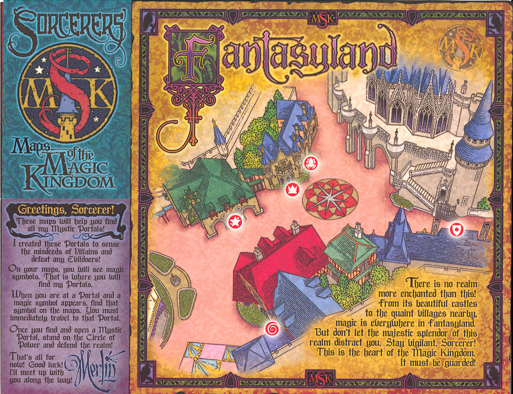 Sorcerers of the Magic Kingdom - Fantasyland portal locations map