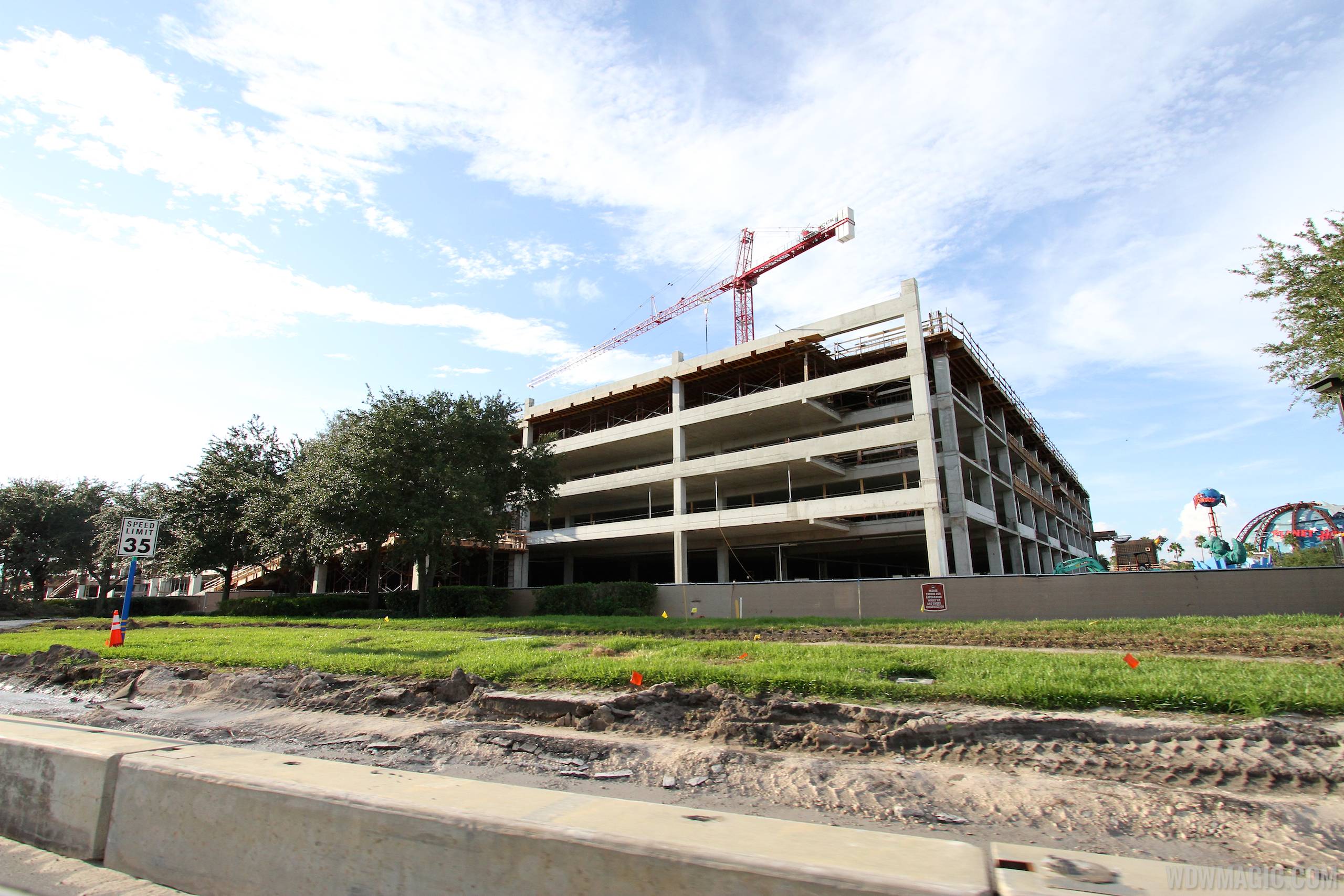 PHOTOS View of the Disney Springs West Side parking garage from Buena Vista Drive