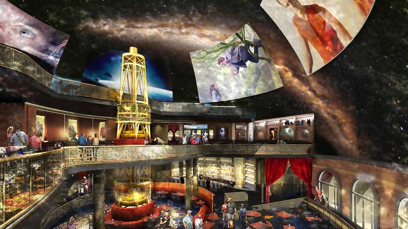 Concept art of the new Planet Hollywood Observatory interior