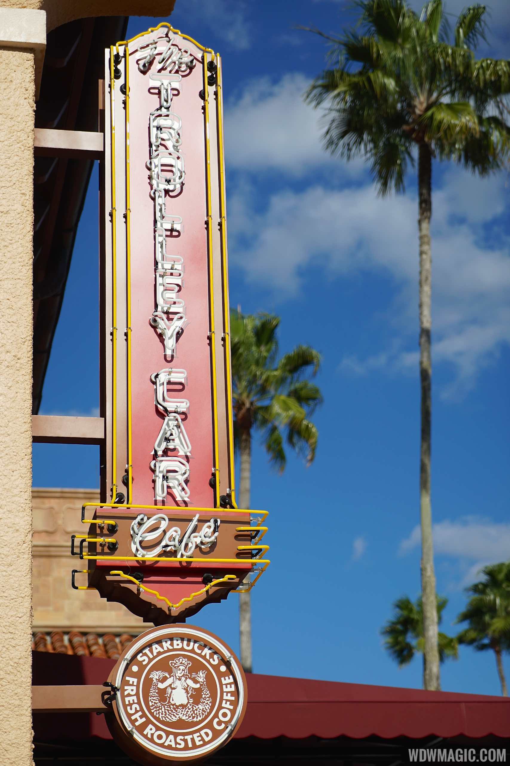 The Trolley Car Café Starbucks - Trolley Car Cafe - Starbucks signage