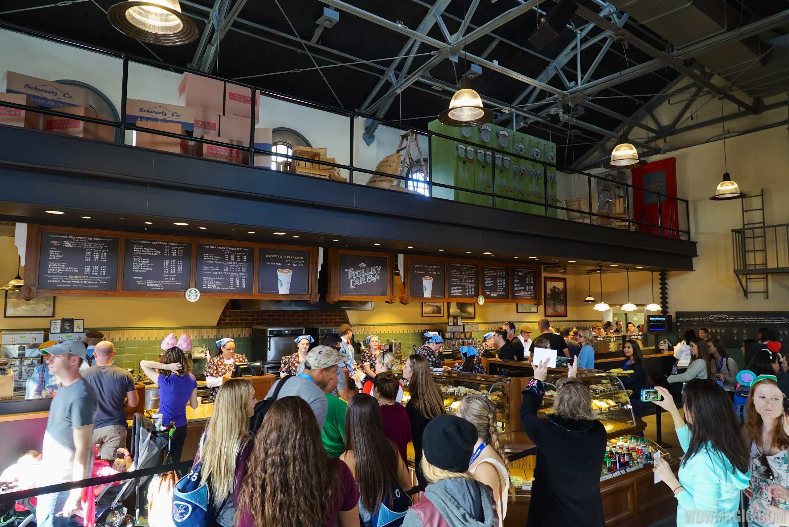 The Trolley Car Café Starbucks - Trolley Car Cafe - Wide view of entire store