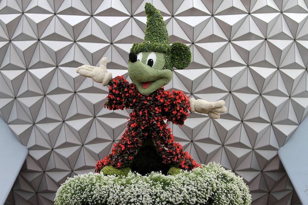 International Flower and Garden Festival - Main Entrance - Fantasia Sorcerer Mickey