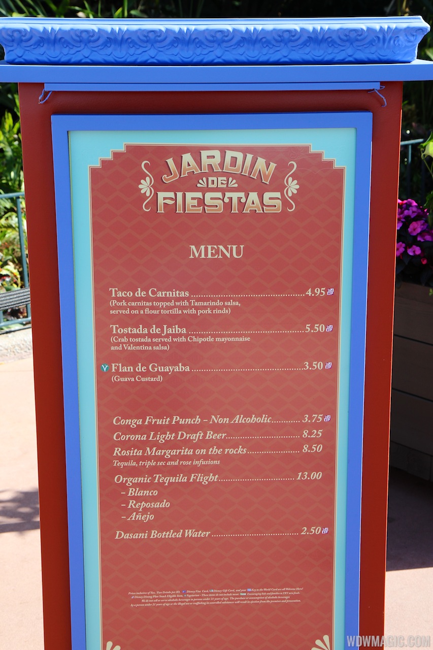 International Flower and Garden Festival - 2013 Epcot Flower and Garden Festival - Garden Marketplace - Jardin de Fiestas menu