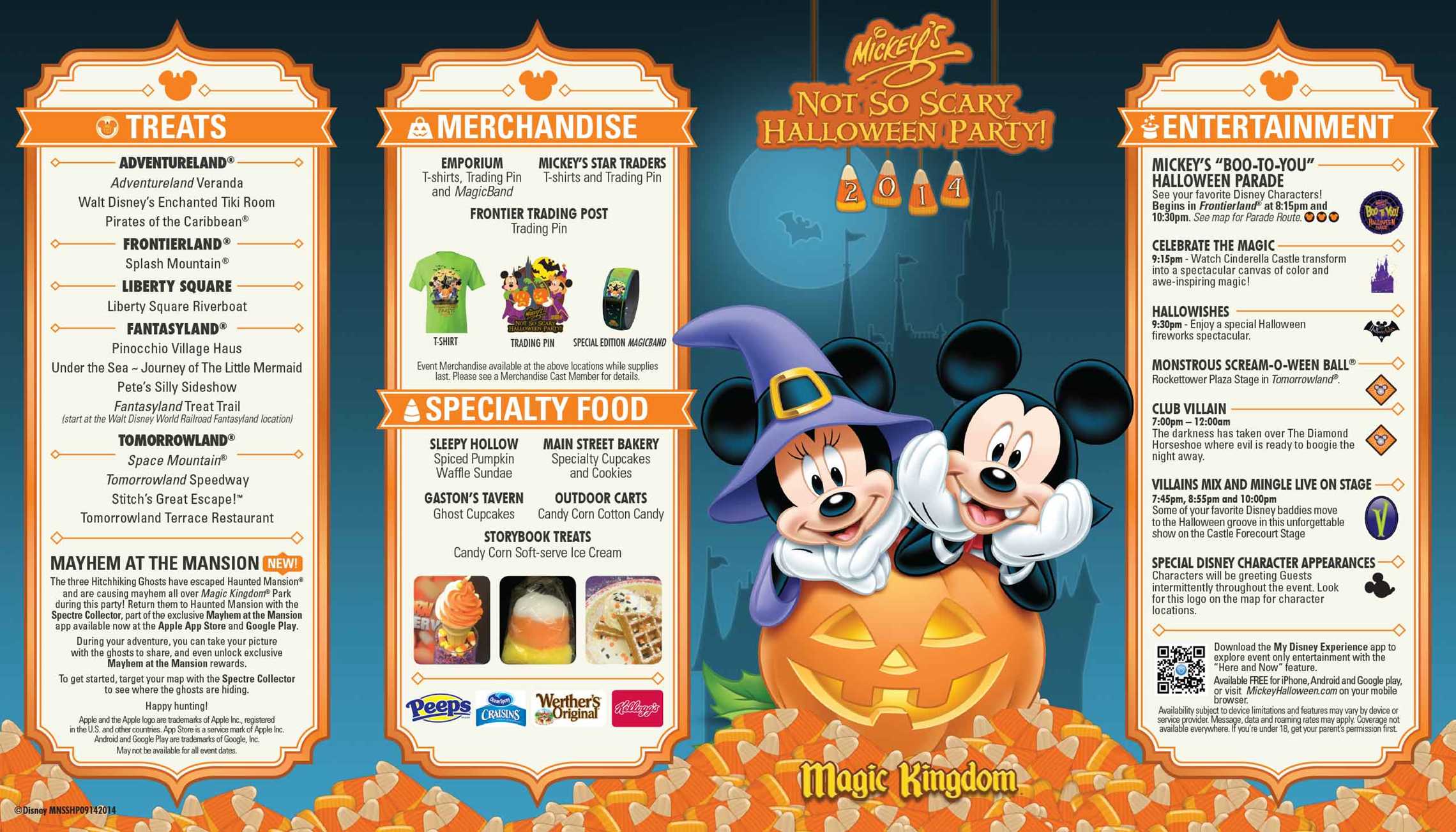 Mickey S Not So Scary Halloween Party Guide Map 2014