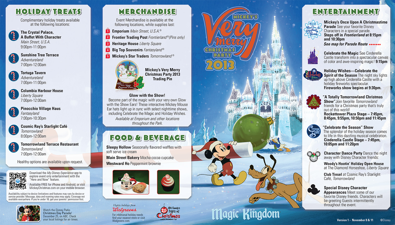 Mickey's Very Merry Christmas Party 2013 guide map - Photo 1 of 2