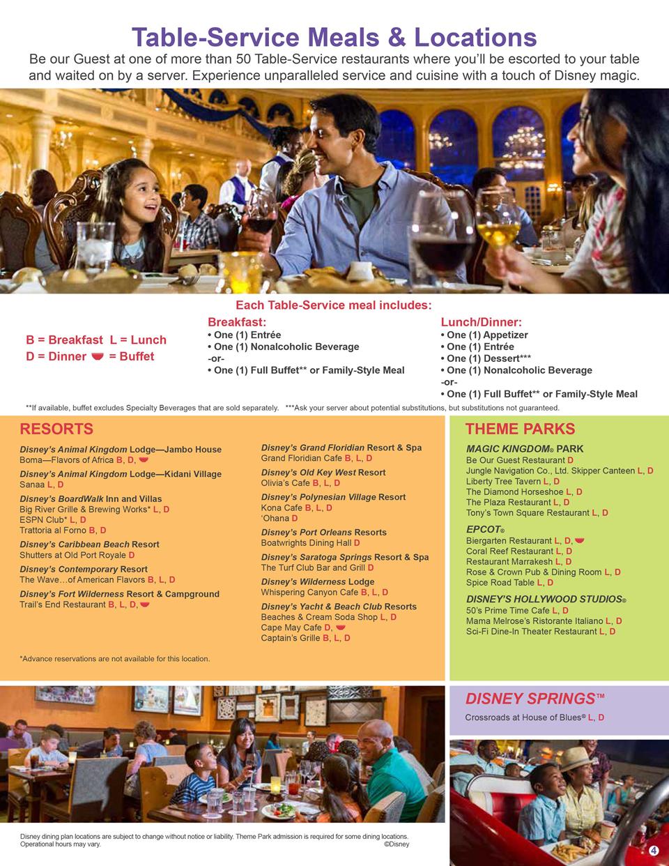 2017 disney dining plan brochures - photo 13 of 15 2017 disney dining plan brochures - photo 13 of 15