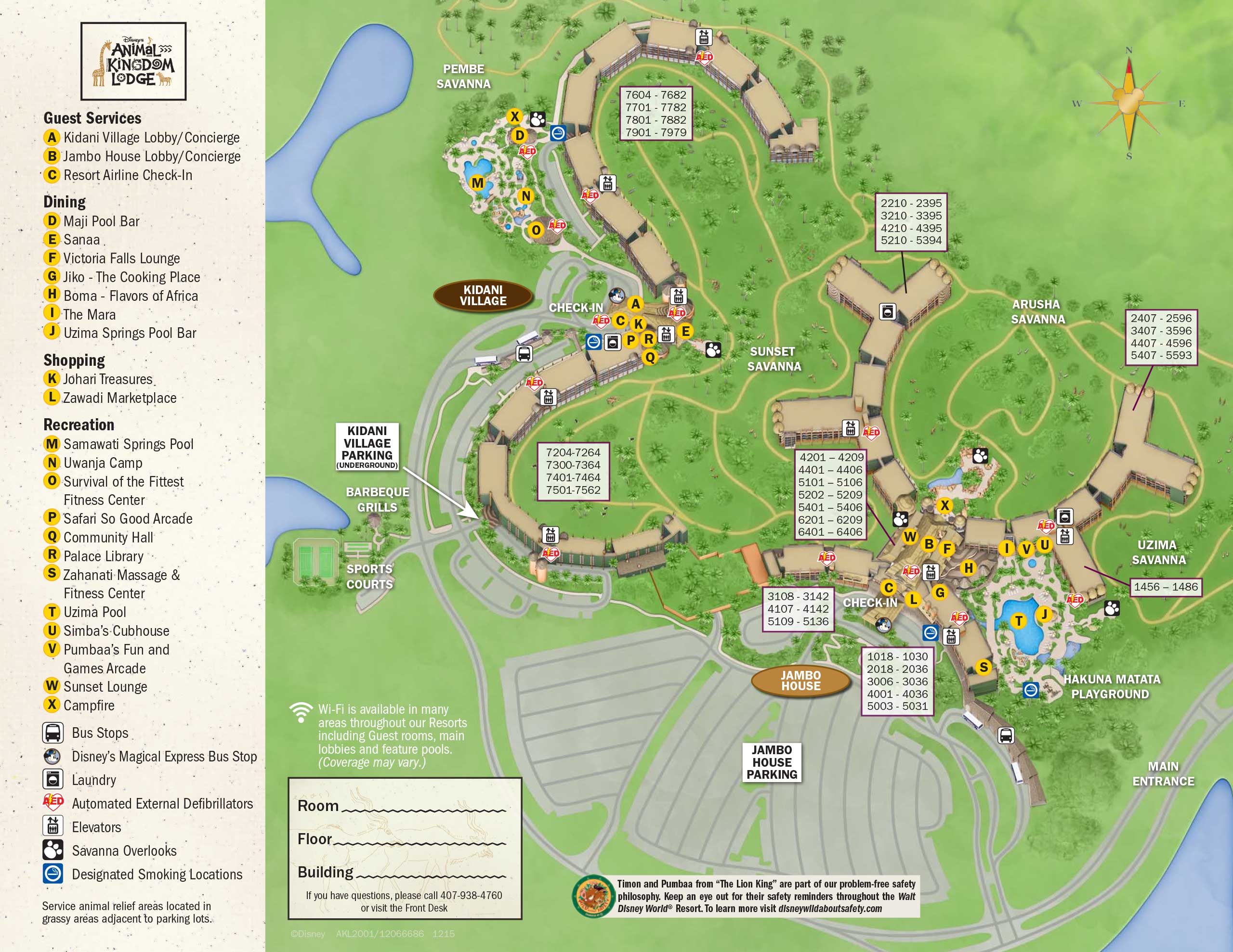 equinox resort map