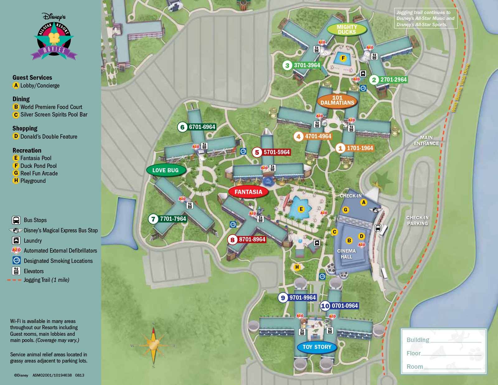 2013 All Star Movies Resort guide map - Photo 1 of 1