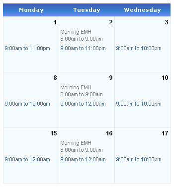 Operating Hours